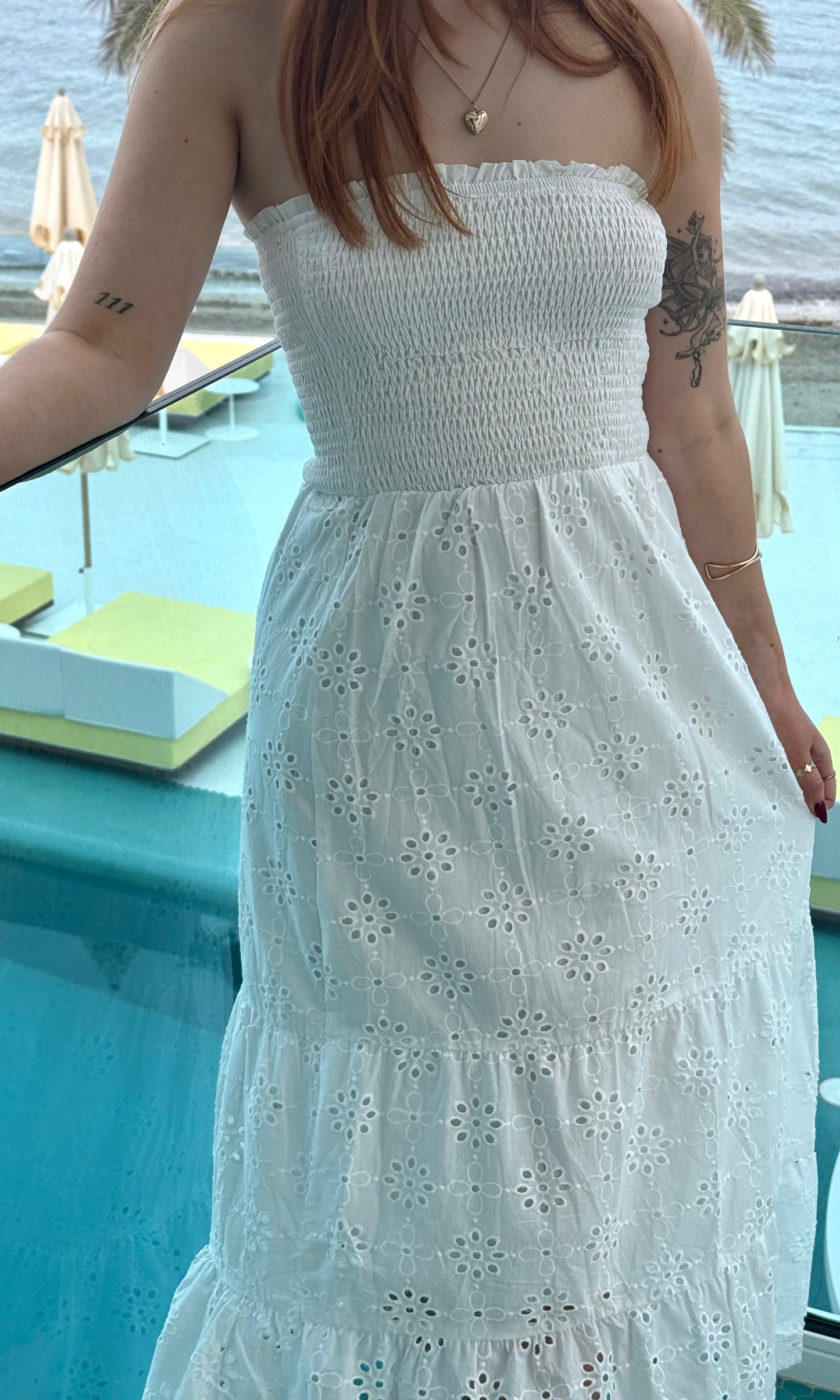 Robe blanche broderie DORADO