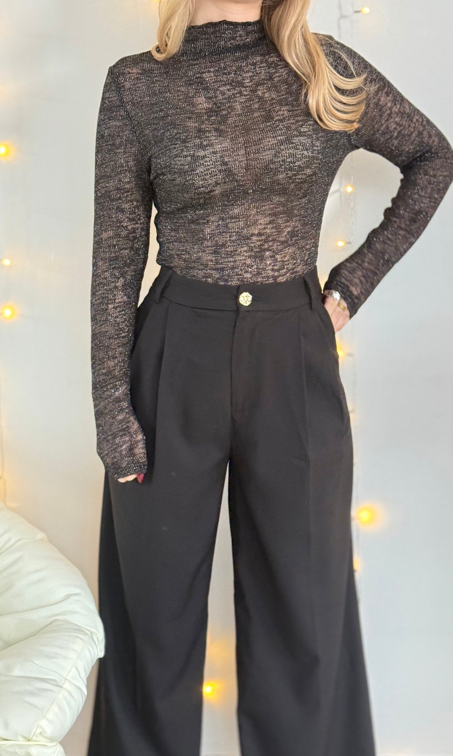 Pantalon noir coupe cintrée LEXI