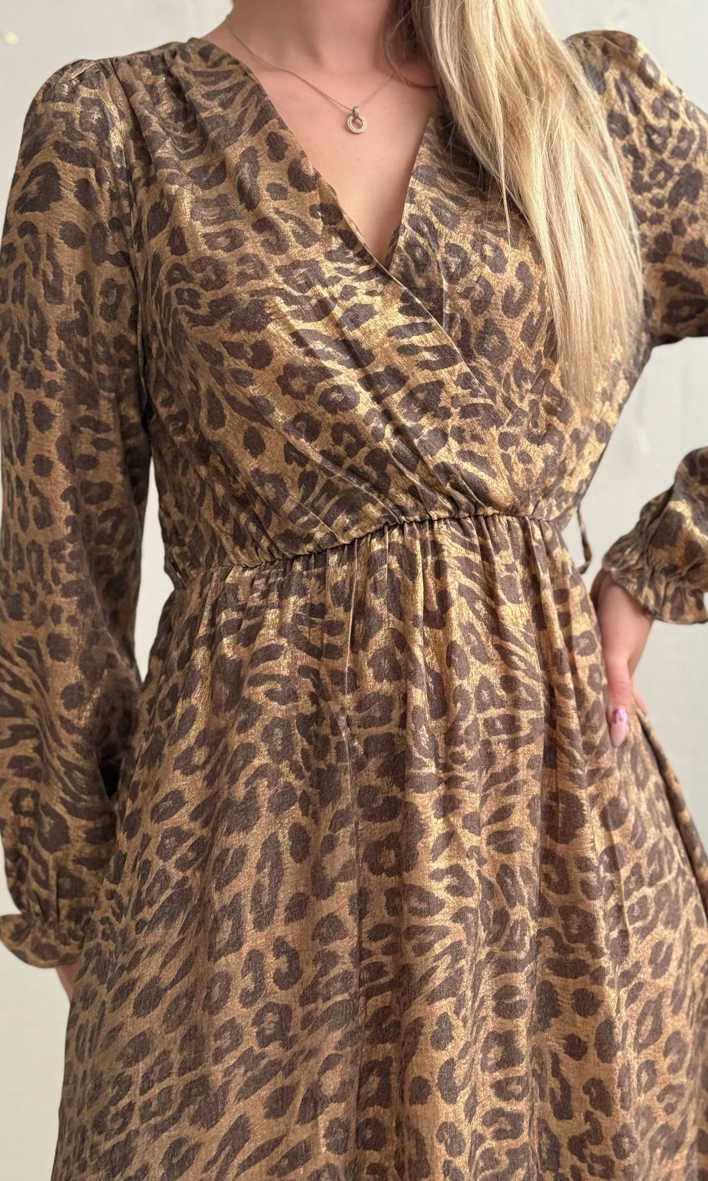 (CURVES) Robe léopard irisée SHAY