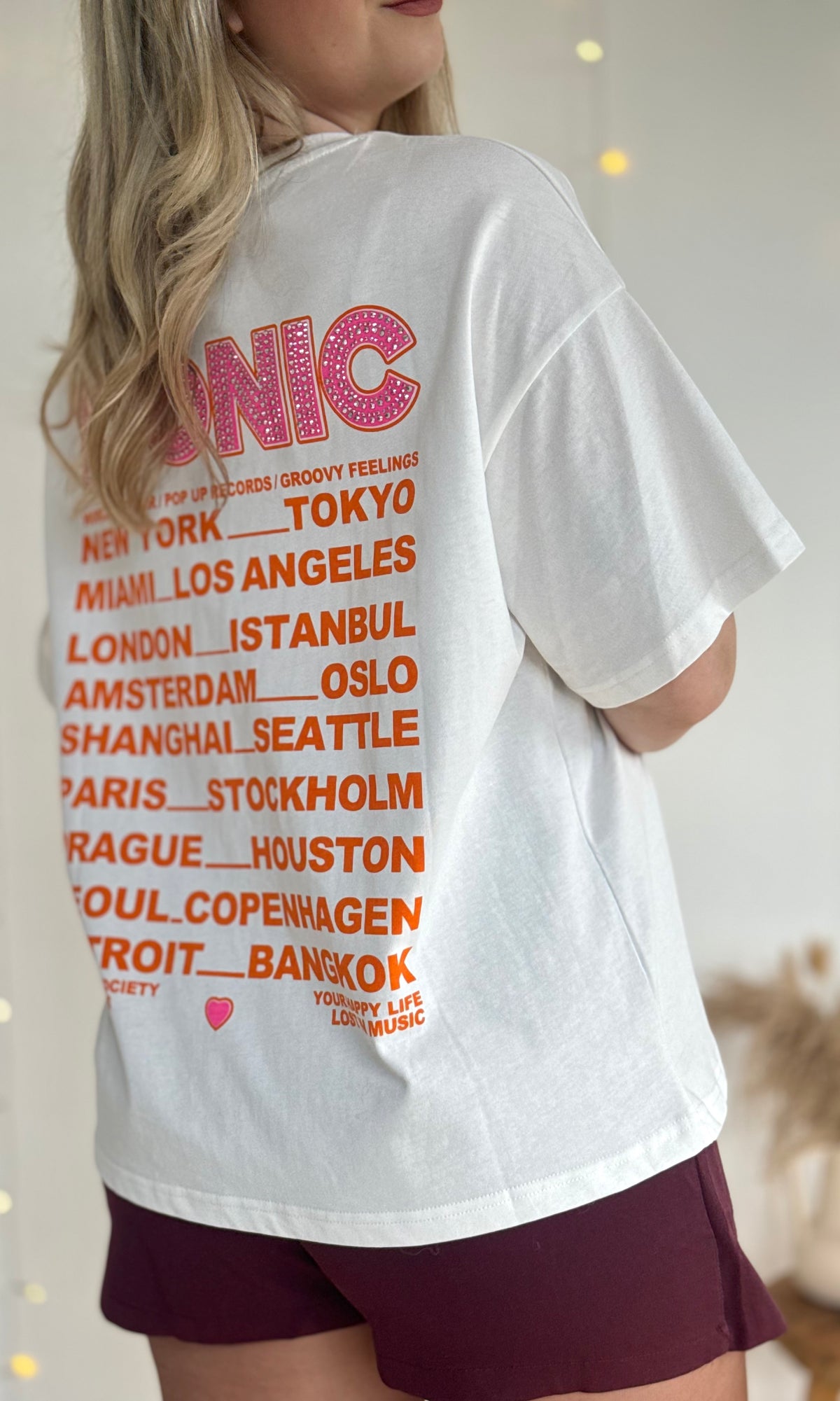 T-shirt à strass ICONIC