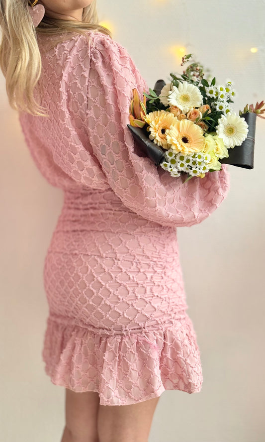 Robe rose pâle MONA