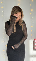Robe longue pailletée WINE