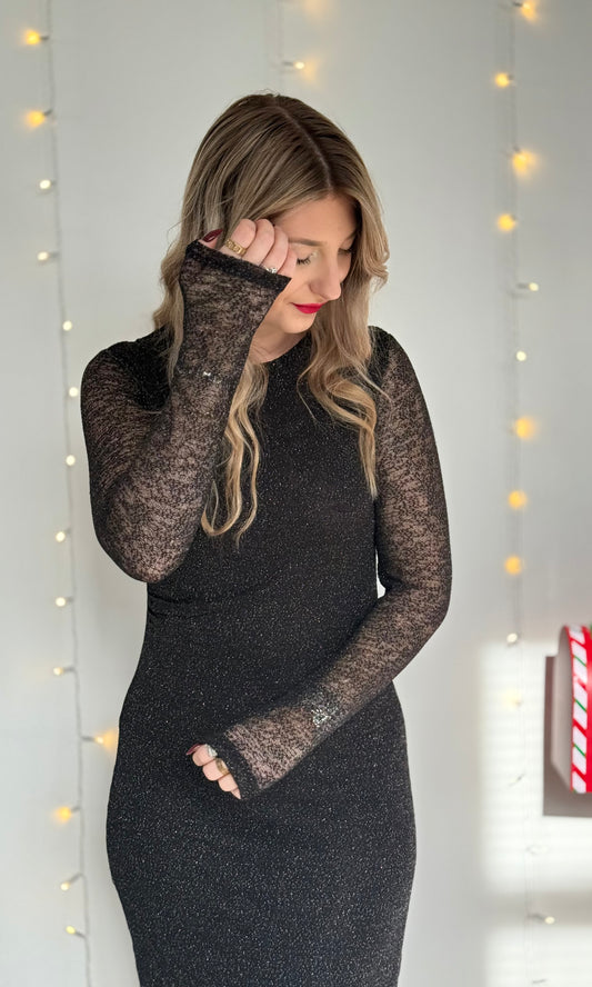 Robe longue pailletée WINE