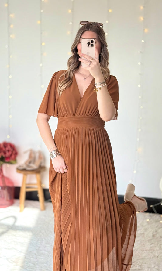 Robe longue LAIA camel   🇮🇹