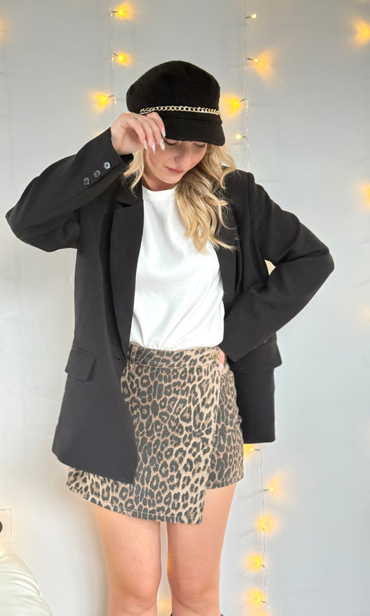 Jupe short léopard JULIET