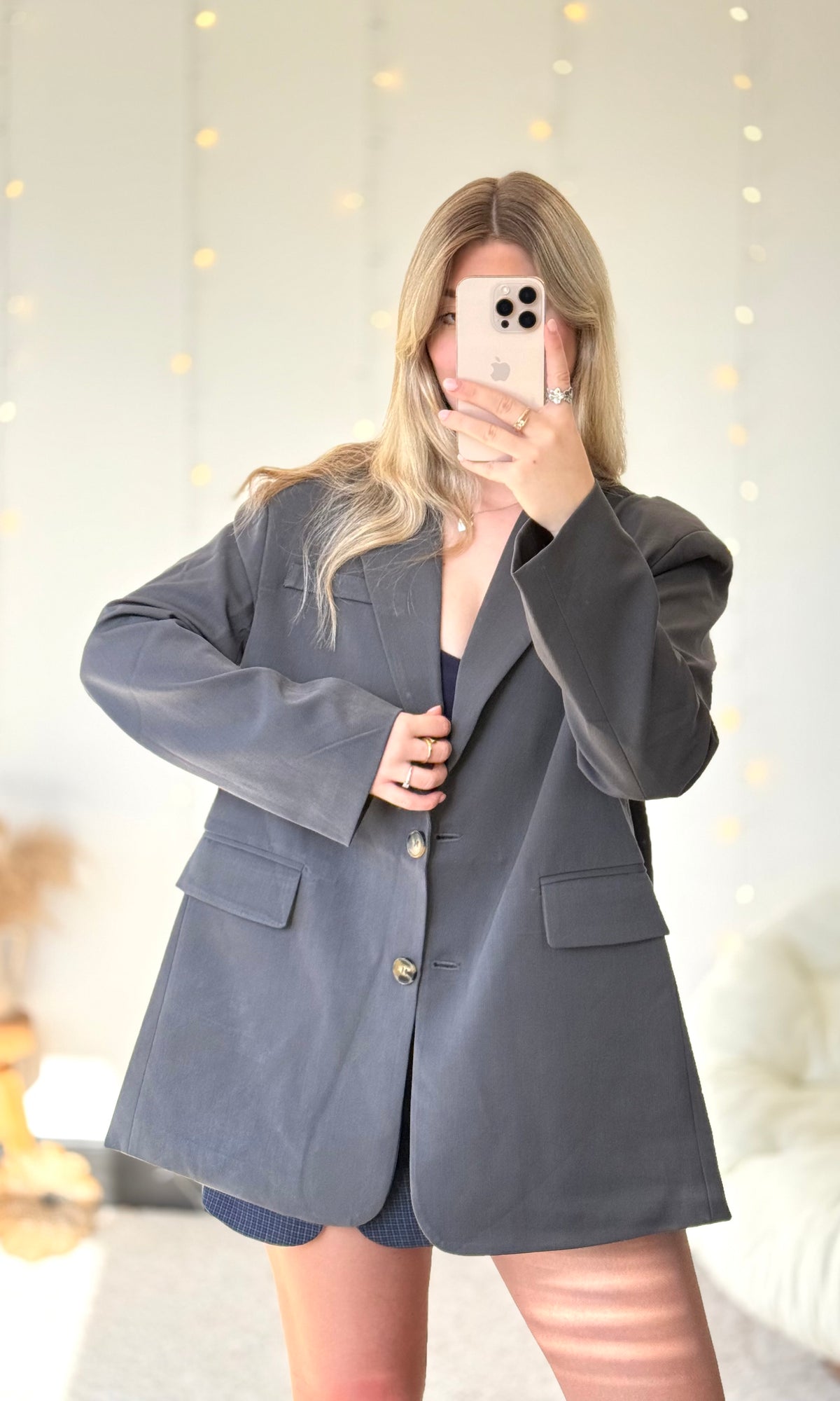 Blazer oversize gris MACCHIATO