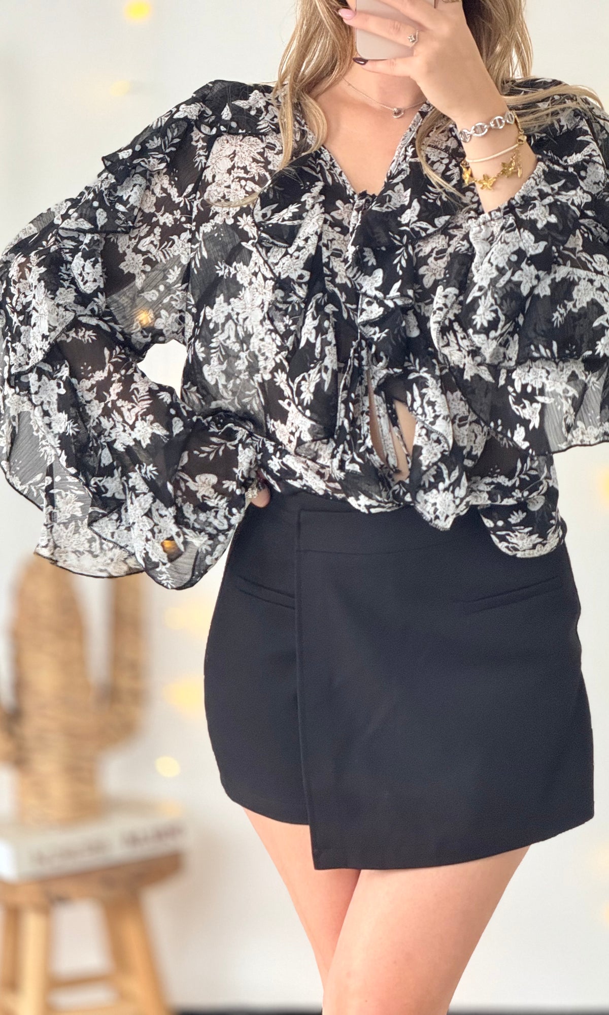 Jupe short noire ALEX