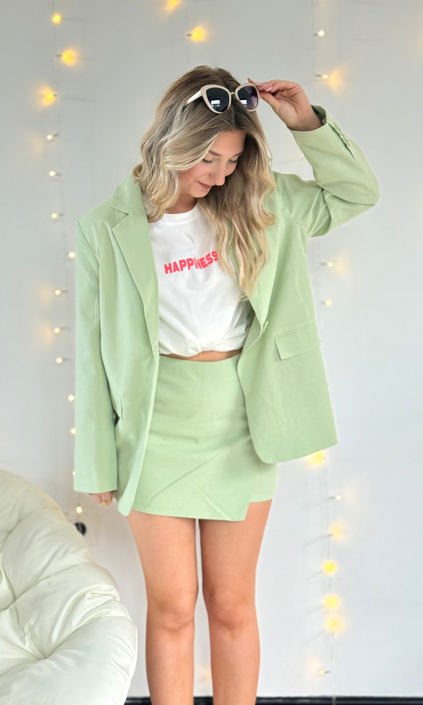 Ensemble blazer - jupe short LITCHI