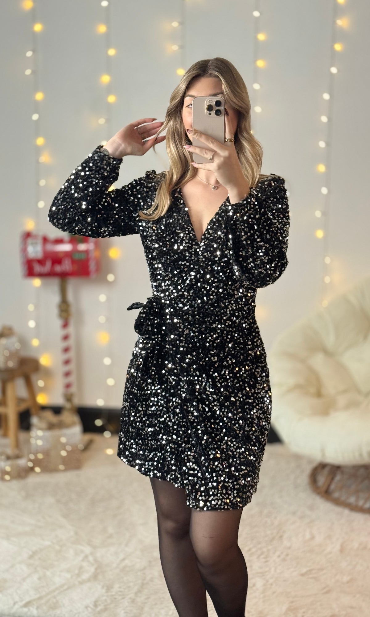 Robe noire et argentée PARTY
