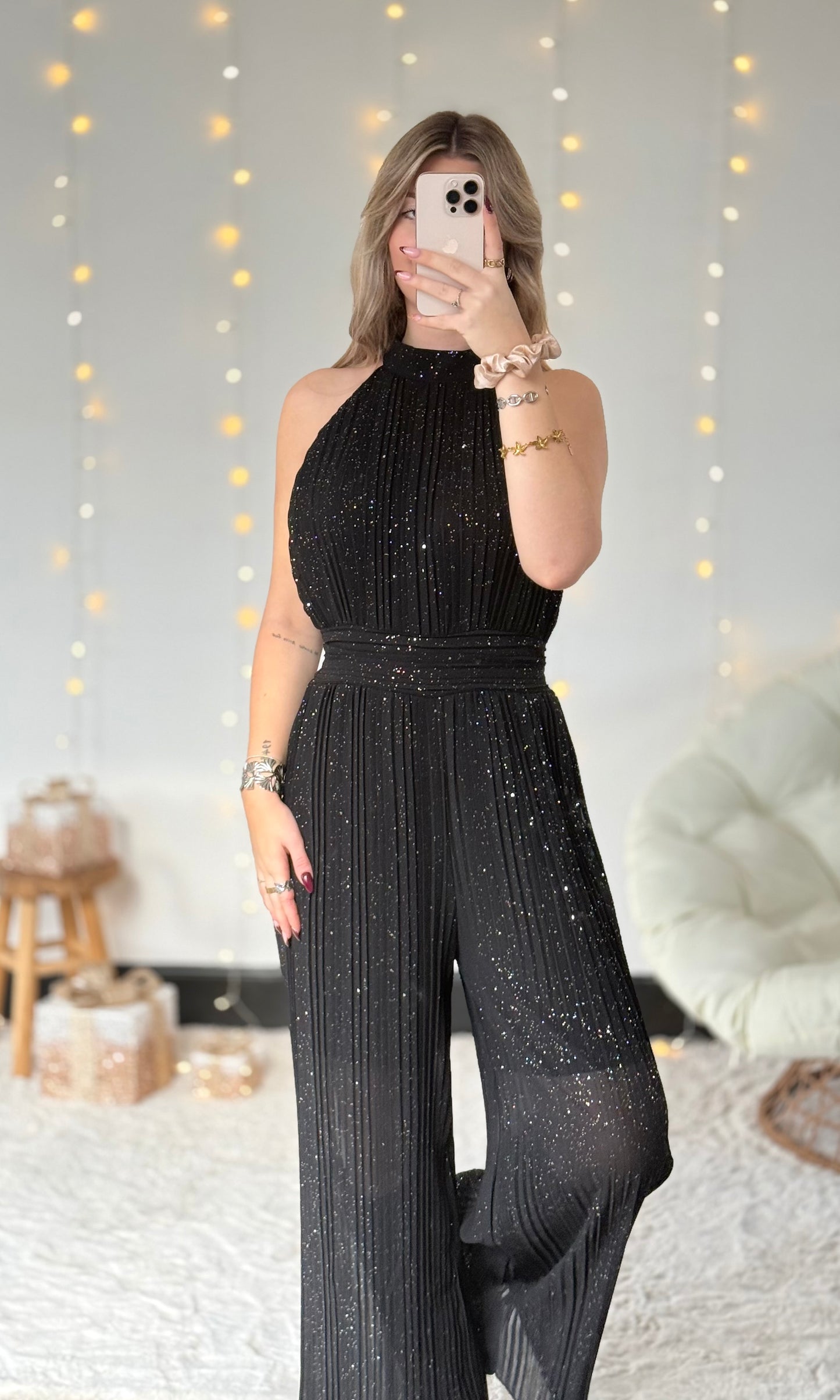 Combinaison plissée brillante PERRIE (36-44) 🇮🇹