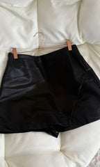 Jupe short en similicuir LEE