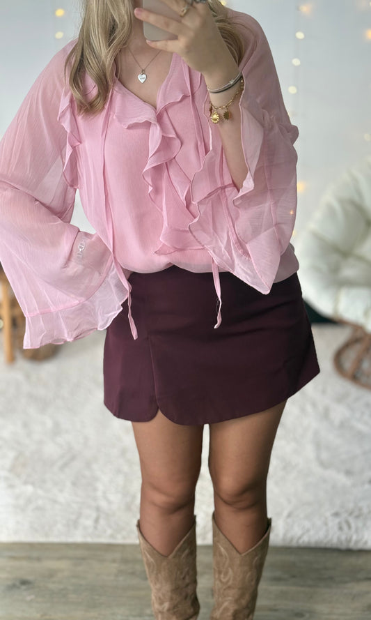 Jupe short en tissu LORELAI