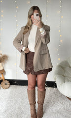 Blazer oversize beige MELINA