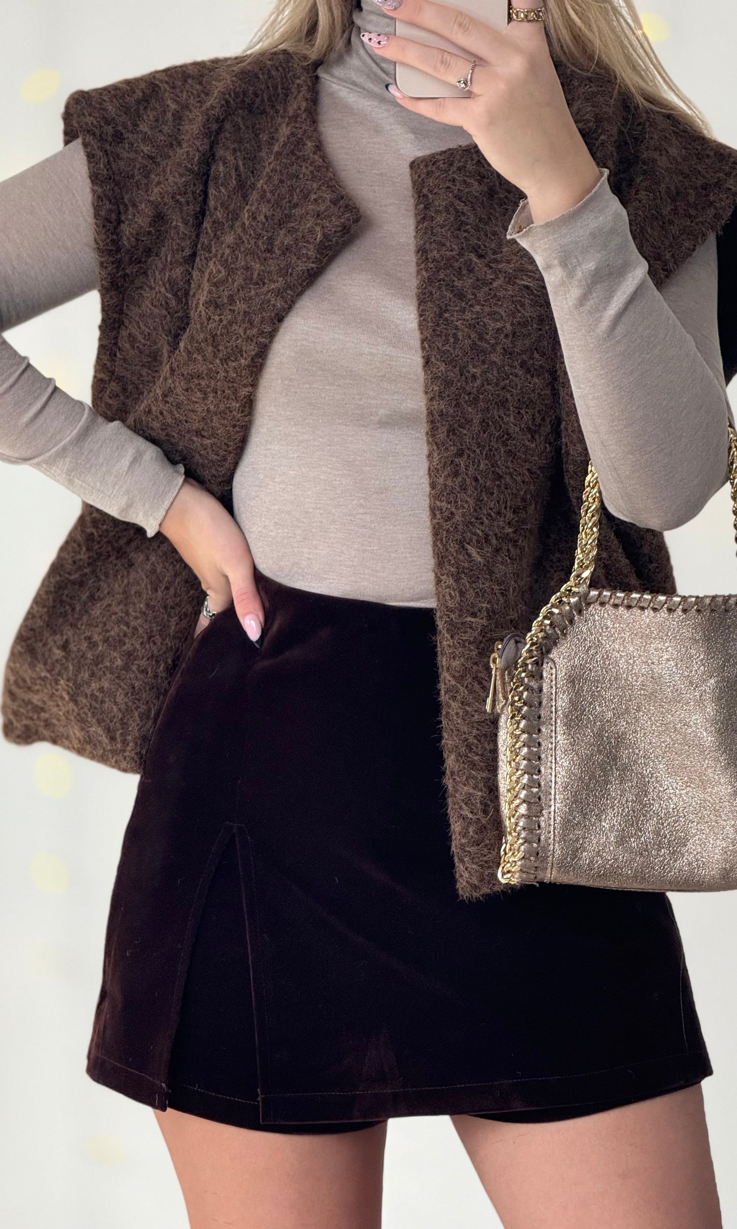 Haut en lyocell CLÉA taupe