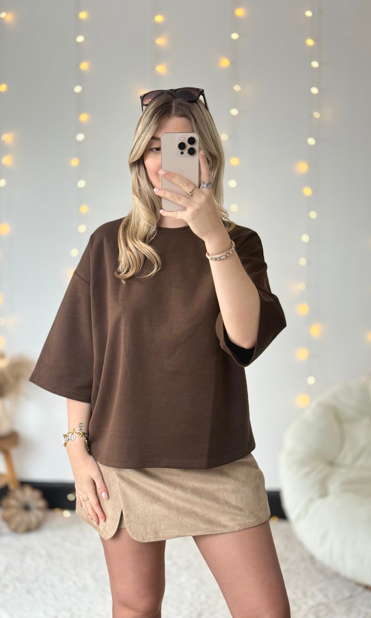 T-shirt à cœur en strass SHINE