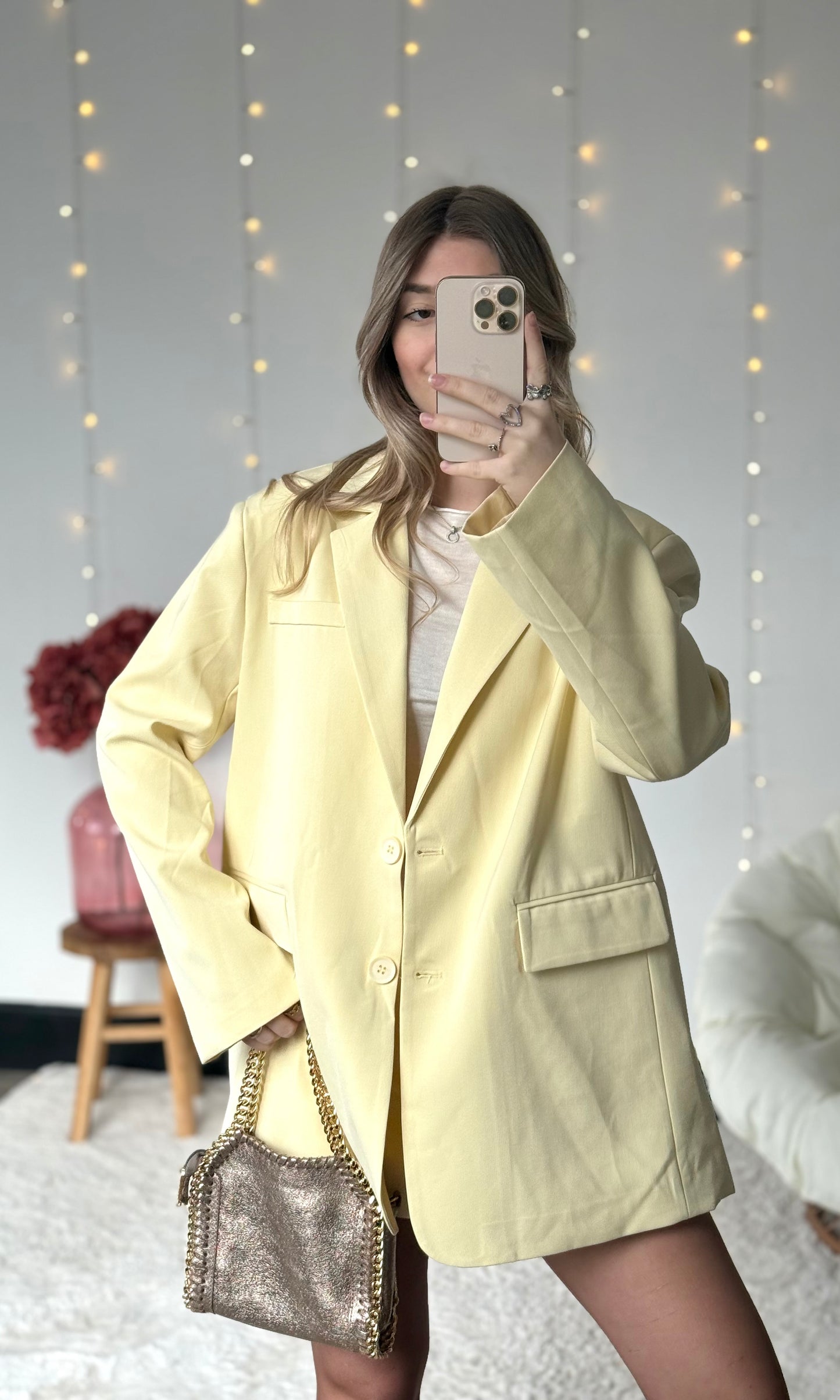 Blazer oversize jaune MACCHIATO
