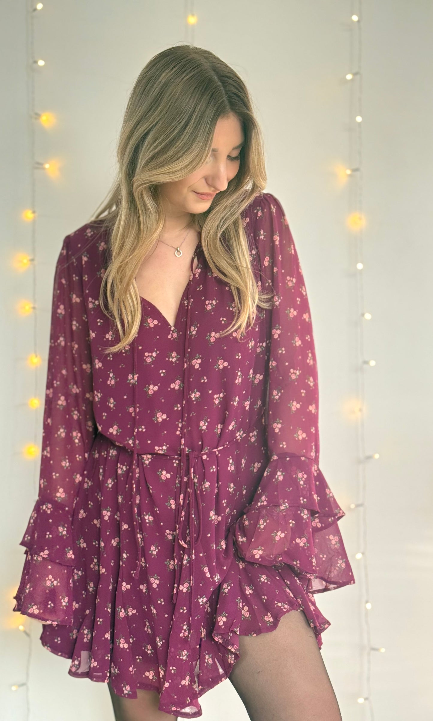 Robe fleurie rose SPRING