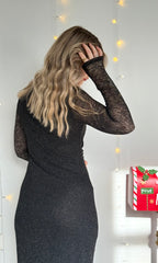 Robe longue pailletée WINE