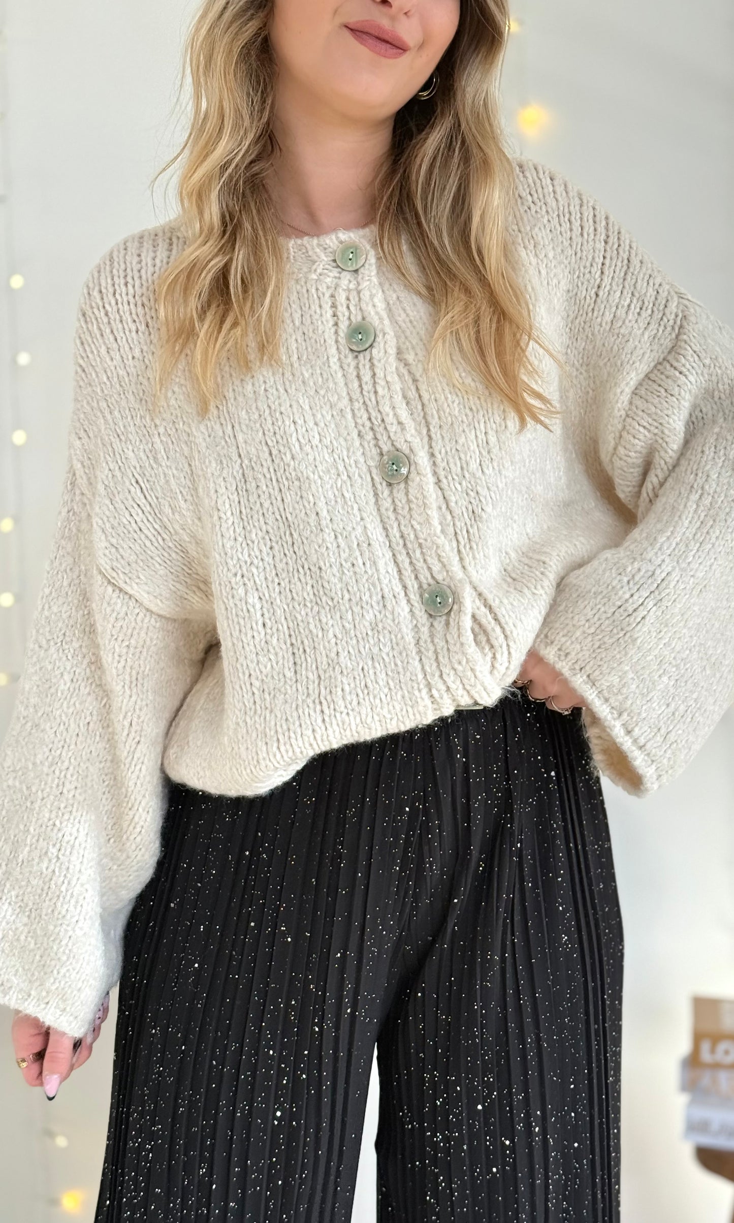 Pantalon plissé brillant PERRIE (34-48) 🇮🇹 - expédition vers le 22 octobre