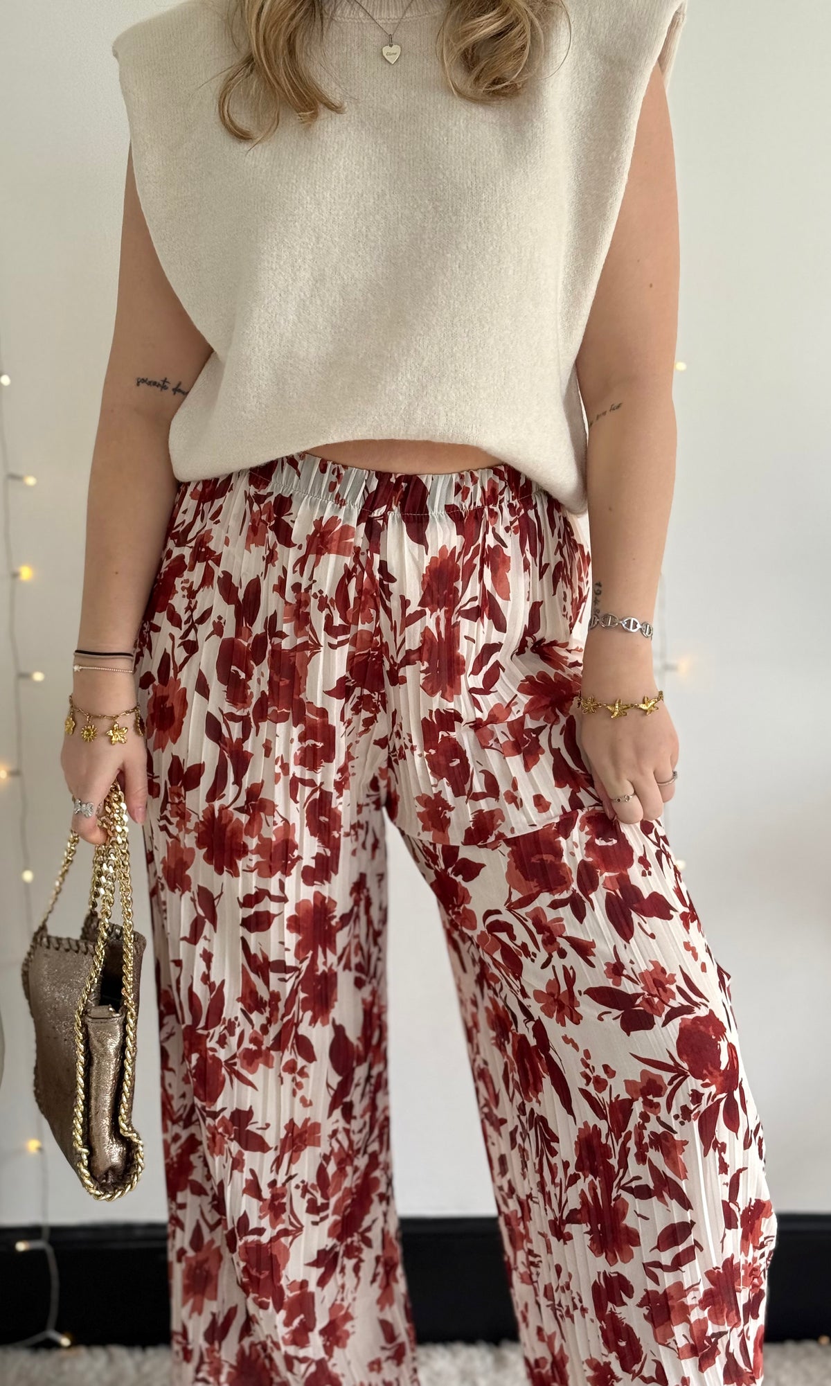 Pantalon plissé AUTUMN terracotta (34-48) 🇮🇹