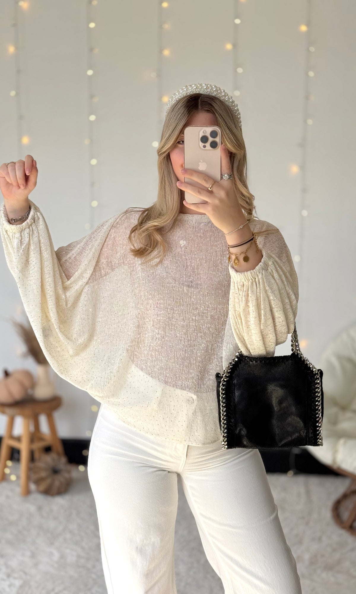 Haut à strass IVORY