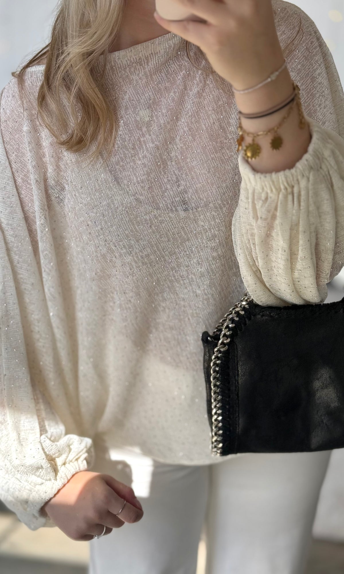 Haut à strass IVORY