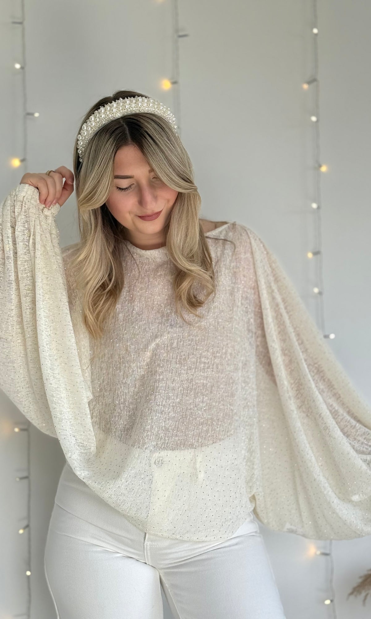 Haut à strass IVORY