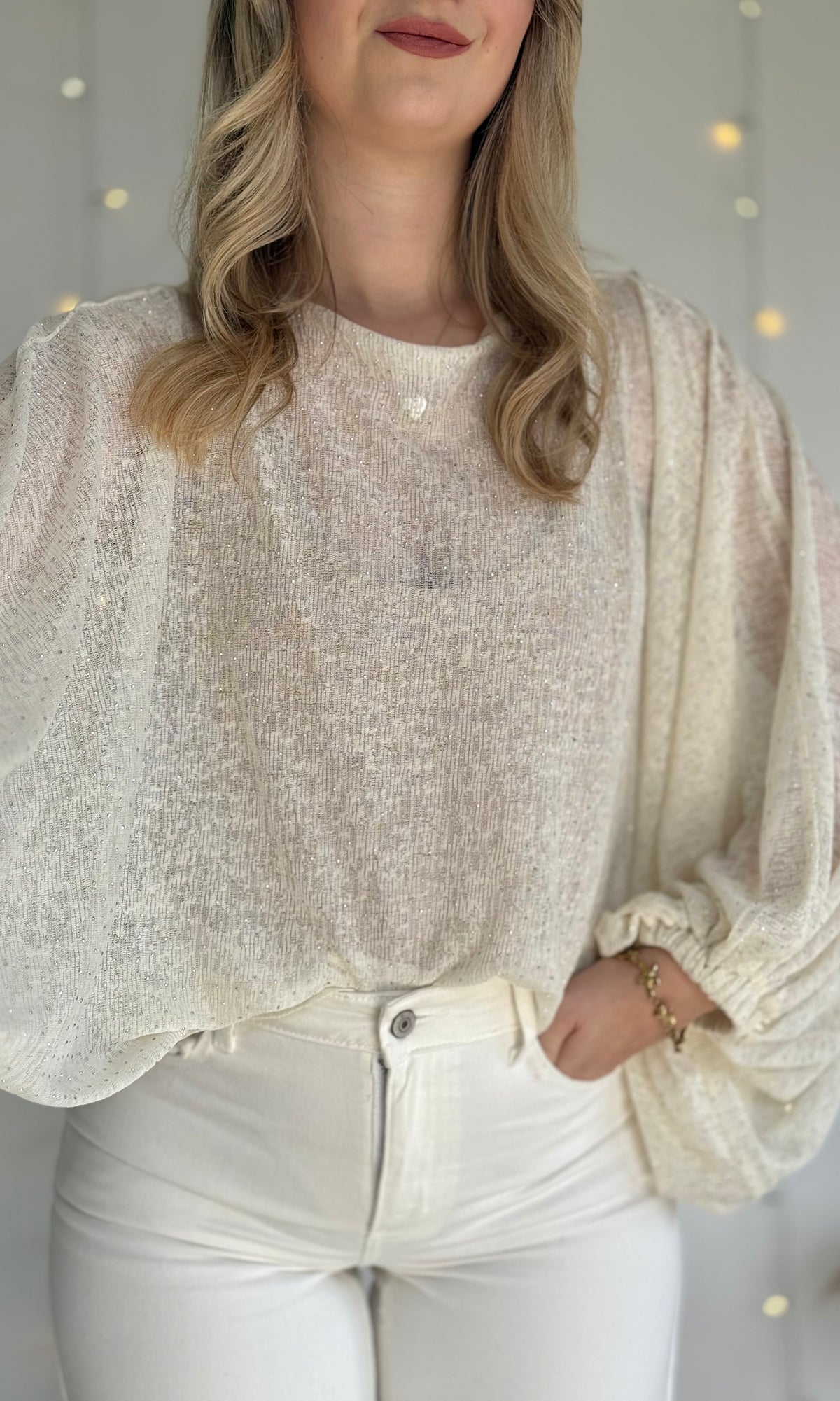 Haut à strass IVORY
