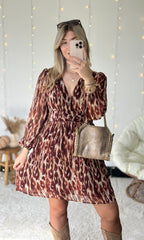 Robe bordeaux léopard FALL