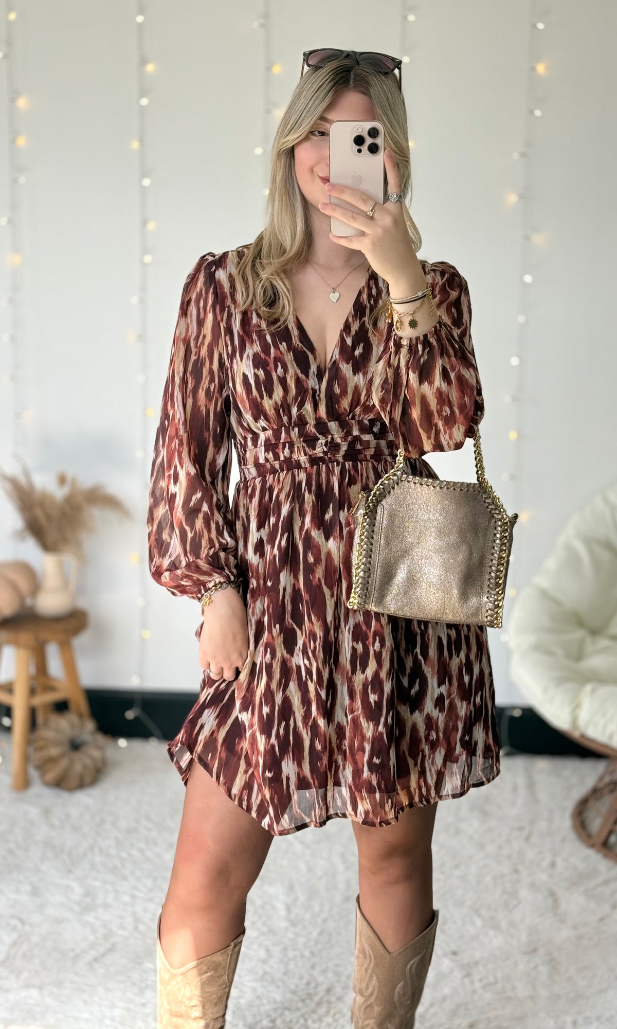 Robe bordeaux léopard FALL