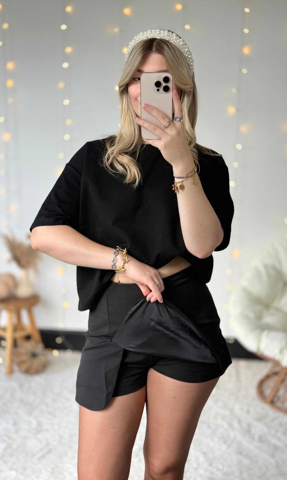 Jupe short en tissu LORELAI