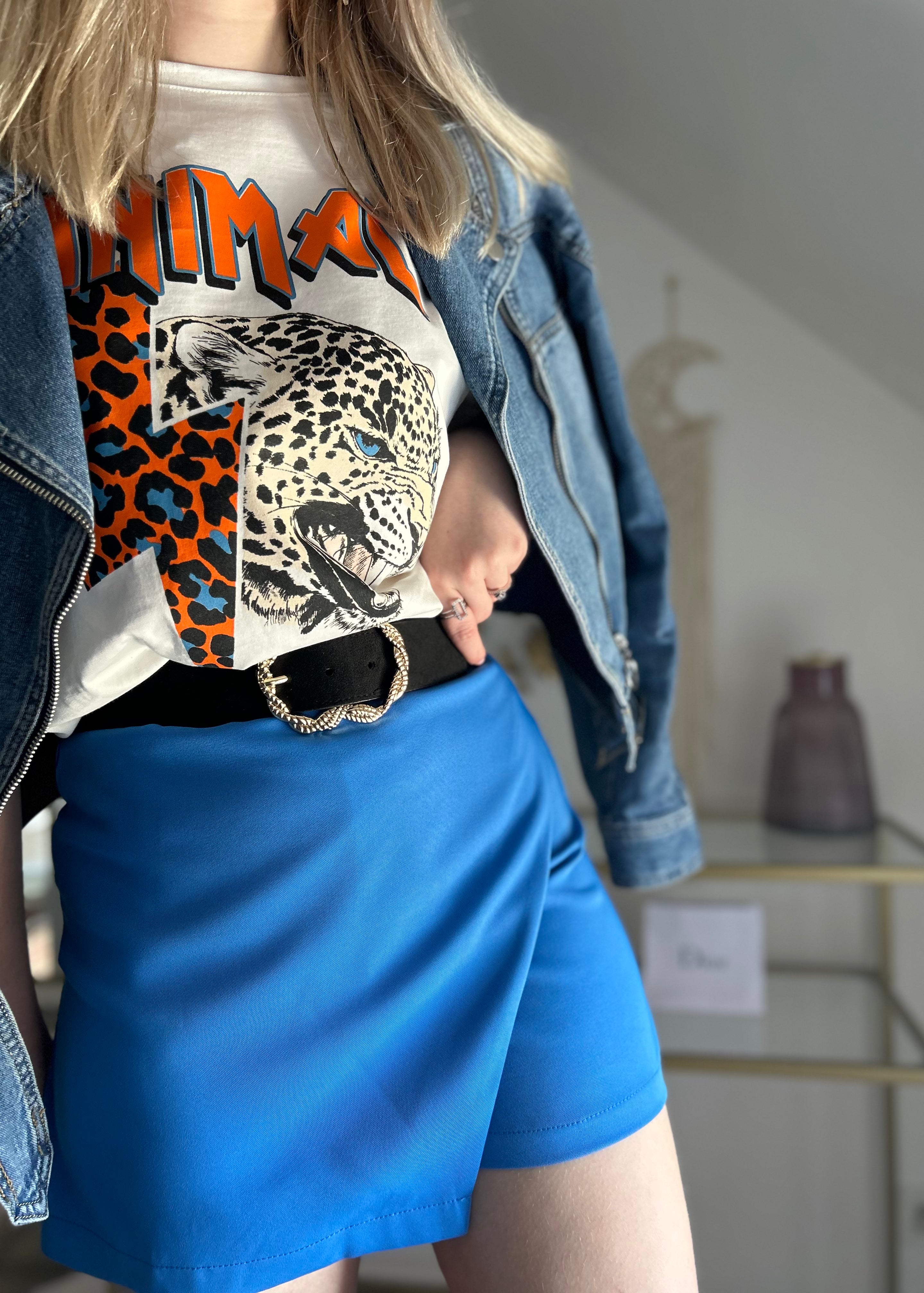 Jupe short NINA bleue